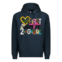 Navy my first day of 2nd grade Premium Hoodie - NancyCooperArtShop