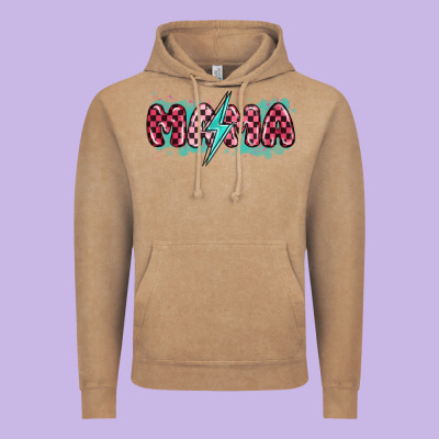 Vintage Hoodie lightning bolt mama