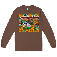 Chestnut Easter eggs sunflower gemstone tumbler Easter Day Long Sleeve Tee - Neo Western