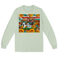 Matcha Easter eggs sunflower gemstone tumbler Easter Day Long Sleeve Tee - Neo Western