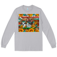 Moon Dust Easter eggs sunflower gemstone tumbler Easter Day Long Sleeve Tee - Neo Western