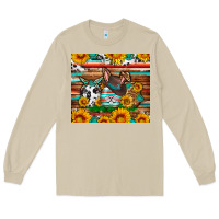 Mushroom Easter eggs sunflower gemstone tumbler Easter Day Long Sleeve Tee - Neo Western