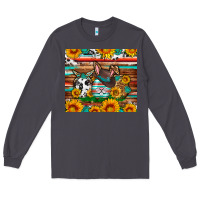 Smoke Easter eggs sunflower gemstone tumbler Easter Day Long Sleeve Tee - Neo Western