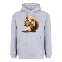 Heather Grey Squirrels Heavyweight Hoodie - LillyAllenDesigns