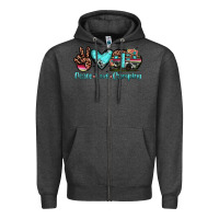 Charcoal Heather peace love camping Zipper Hoodie - JahusDesignShop