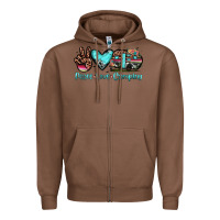 Chestnut peace love camping Zipper Hoodie - JahusDesignShop