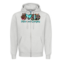Dove Grey peace love camping Zipper Hoodie - JahusDesignShop