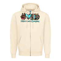 Sandshell peace love camping Zipper Hoodie - JahusDesignShop