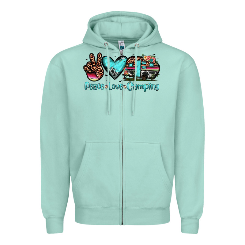 Peace Love Camping Zipper Hoodie by JahusDesignShop | Teevron