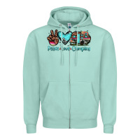 Seafoam peace love camping Zipper Hoodie - JahusDesignShop