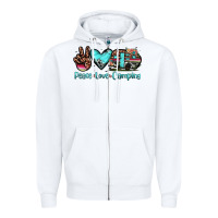 White peace love camping Zipper Hoodie - JahusDesignShop
