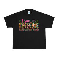 Black i run on caffeine chaos and cuss words Urban Heavy Tee - Zillion Design Studio