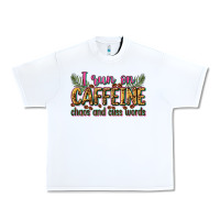 White i run on caffeine chaos and cuss words Urban Heavy Tee - Zillion Design Studio