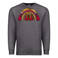 Charcoal Heather lady of guadalupe rainbow Premium Sweatshirt - Jasminsmagicworld
