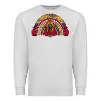 Dove Grey lady of guadalupe rainbow Premium Sweatshirt - Jasminsmagicworld