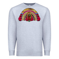 Heather Grey lady of guadalupe rainbow Premium Sweatshirt - Jasminsmagicworld