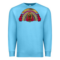 Ocean Blue lady of guadalupe rainbow Premium Sweatshirt - Jasminsmagicworld
