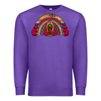 Purple lady of guadalupe rainbow Premium Sweatshirt - Jasminsmagicworld