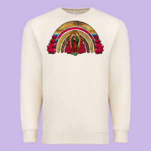 Lady Of Guadalupe Rainbow Premium Sweatshirt Designed By Jasminsmagicworld