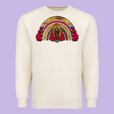 Lady Of Guadalupe Rainbow Premium Sweatshirt Designed By Jasminsmagicworld