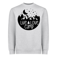 Heather Grey Live Love Camp Heavyweight Sweatshirt - Unal Design
