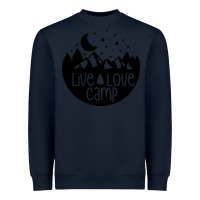 Navy Live Love Camp Heavyweight Sweatshirt - Unal Design