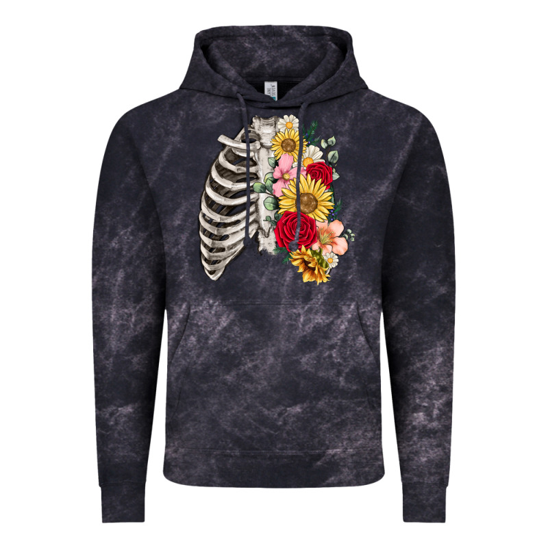 Floral Ribcage Vintage Hoodie by MaliasSmallBusiness | Teevron