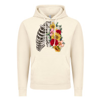 Vintage Artic floral ribcage Vintage Hoodie - MaliasSmallBusiness