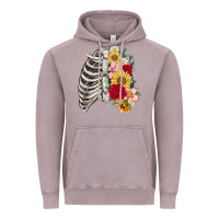 Vintage Zinc floral ribcage Vintage Hoodie - MaliasSmallBusiness
