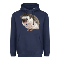 Navy Hedgehog Illustrations Heavyweight Hoodie - LillyAllenDesigns