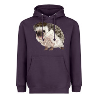 Plum Hedgehog Illustrations Heavyweight Hoodie - LillyAllenDesigns
