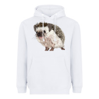 White Hedgehog Illustrations Heavyweight Hoodie - LillyAllenDesigns