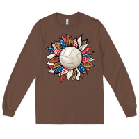 Chestnut volleyball sunflower Long Sleeve Tee - HRA Design Shop