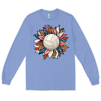 Colony Blue volleyball sunflower Long Sleeve Tee - HRA Design Shop