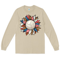 Mushroom volleyball sunflower Long Sleeve Tee - HRA Design Shop