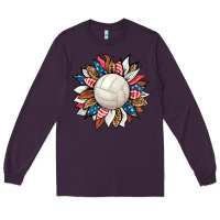 Plum volleyball sunflower Long Sleeve Tee - HRA Design Shop