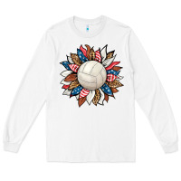White volleyball sunflower Long Sleeve Tee - HRA Design Shop