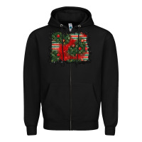 Black christmas ornament background Zipper Hoodie - BundleAndBundleShop