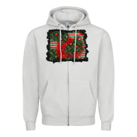 Dove Grey christmas ornament background Zipper Hoodie - BundleAndBundleShop