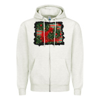 Oatmeal Heather christmas ornament background Zipper Hoodie - BundleAndBundleShop