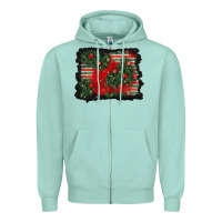 Seafoam christmas ornament background Zipper Hoodie - BundleAndBundleShop