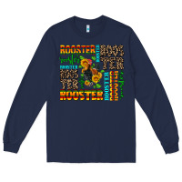 Navy rooster Long Sleeve Tee - AdoDesignShop