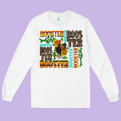 Rooster Long Sleeve Tee Designed By Adodesignshop