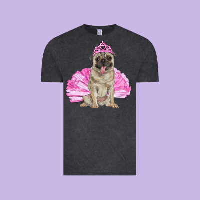 Vintage Tee Balerina pug with tutu