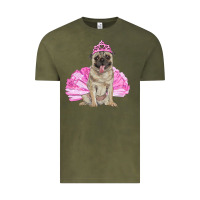 Vintage Olive Balerina pug with tutu Vintage Tee - RanaPortraitStore