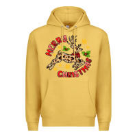 Antique Gold merry christmas deer Premium Hoodie - MaliasSmallBusiness