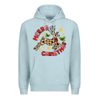 Blue Mist merry christmas deer Premium Hoodie - MaliasSmallBusiness