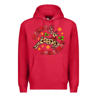 Cardinal merry christmas deer Premium Hoodie - MaliasSmallBusiness