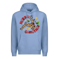 Colony Blue merry christmas deer Premium Hoodie - MaliasSmallBusiness
