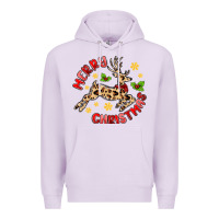 Lilac merry christmas deer Premium Hoodie - MaliasSmallBusiness